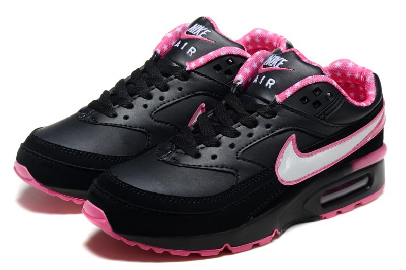 nike air max bw femme chaussures noir rose 2004